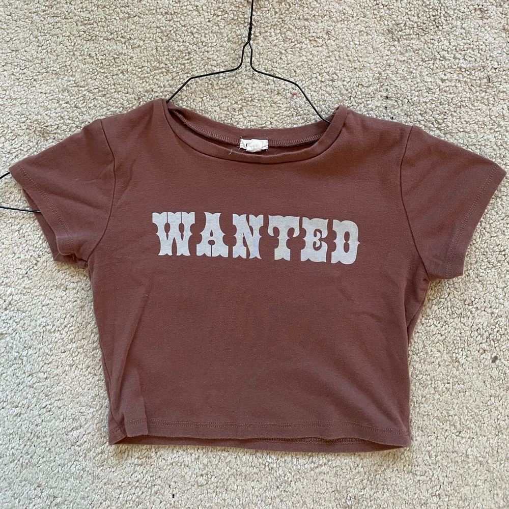Garage Brown Wanted Crop Top